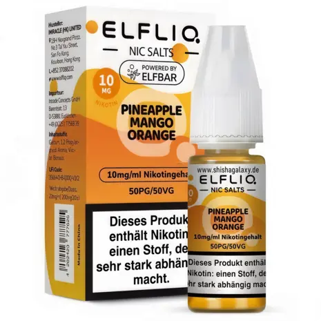 Elfliq ELFLIQ / Elfbar -Pineapple Mango Orange - E-Liquid - Nikotin 10 mg/ml
