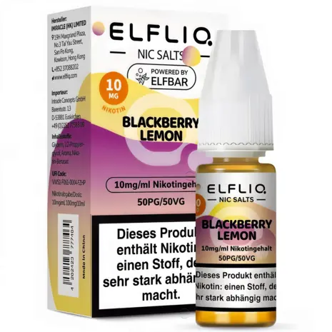 Elfliq ELFLIQ / Elfbar - Blackberry Lemon - E-Liquid - Nikotin 10 mg/ml