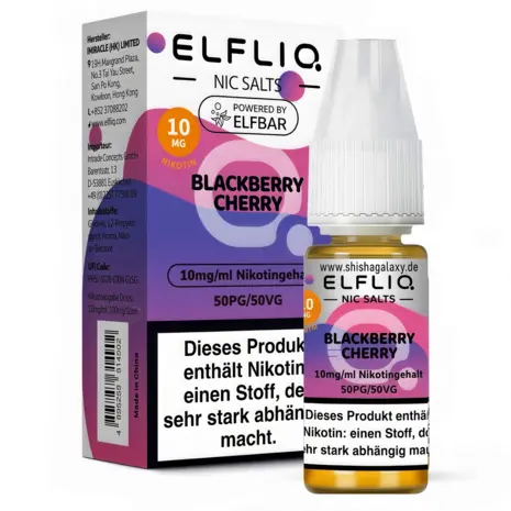 Elfliq ELFLIQ / Elfbar - Blackberry Cherry - E-Liquid - Nikotin 10 mg/ml