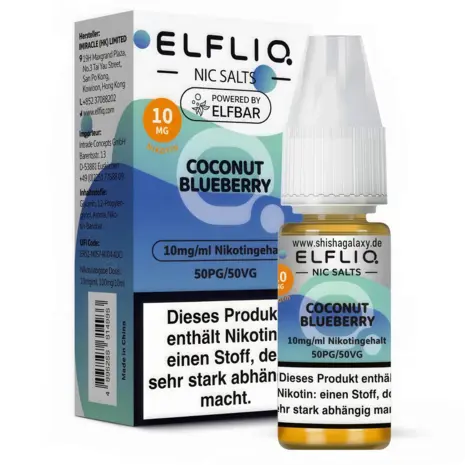 Elfliq ELFLIQ / Elfbar - Coconut Blueberry - E-Liquid - Nikotin 10 mg/ml