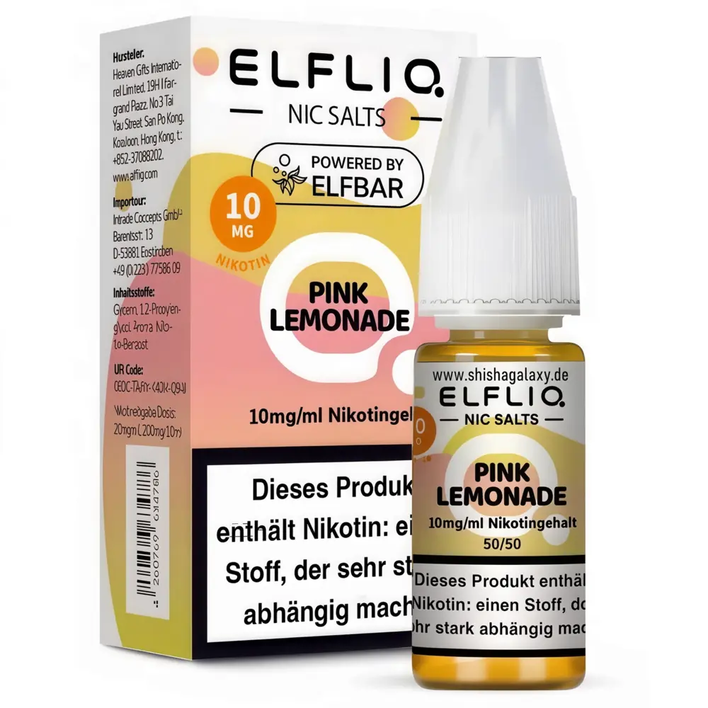ELFLIQ / Elfbar - Pink Lemonade - E-Liquid - Nikotin 20 mg/ml - Shisha  Galaxy