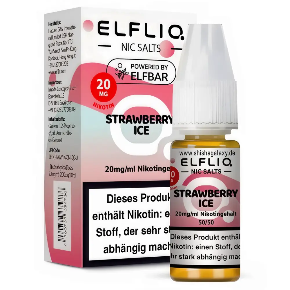 Elfliq ELFLIQ / Elfbar - Strawberry Ice - E-Liquid - Nikotin 20 mg/ml