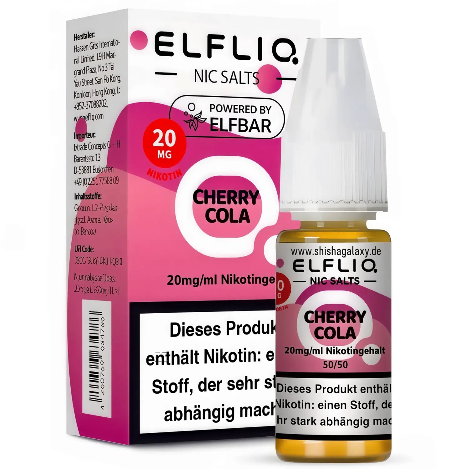 elfbar liquid cola oder cherry cola Elfbar - P1 - Mate 500 - Cherry Cola - Liquid Pod - Nikotin 20mg - 4ml main image 1