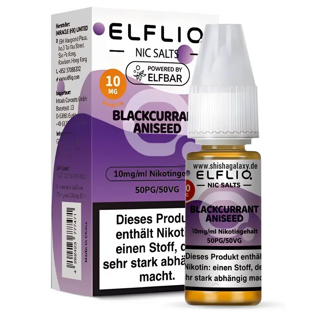 Elfliq ELFLIQ / Elfbar - Blackcurrant Aniseed - E-Liquid - Nikotin 10 mg/ml