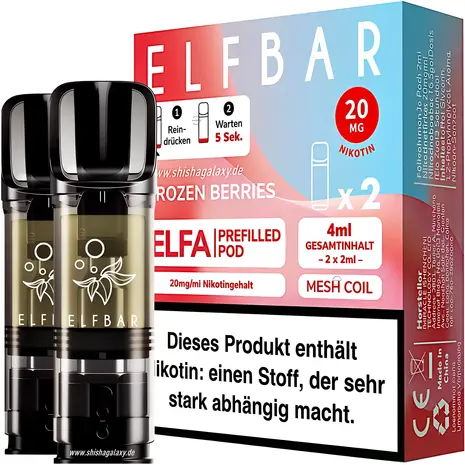Elfbar Elfbar - ELFA - Frozen Berries - Liquid Pod - 2 ml - Nikotin 20 mg - 2er Pack (4ml)