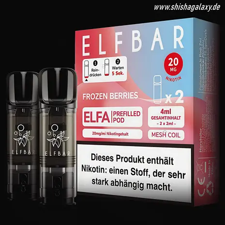 Elfbar ELFA Pods Frozen Berries 20mg | Original ELFA Liquid-Kartuschen -  Shisha Galaxy