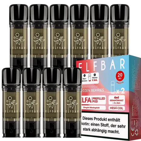 Elfbar Elfbar - ELFA - Frozen Berries - Liquid Pod - 2 ml - Nikotin 20 mg - 10er Pack (5x2er Pack)