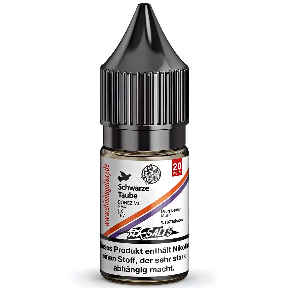 187 Strassenbande 187 Salts - Schwarze Taube - E-Liquid - Nikotin 20 mg/ml