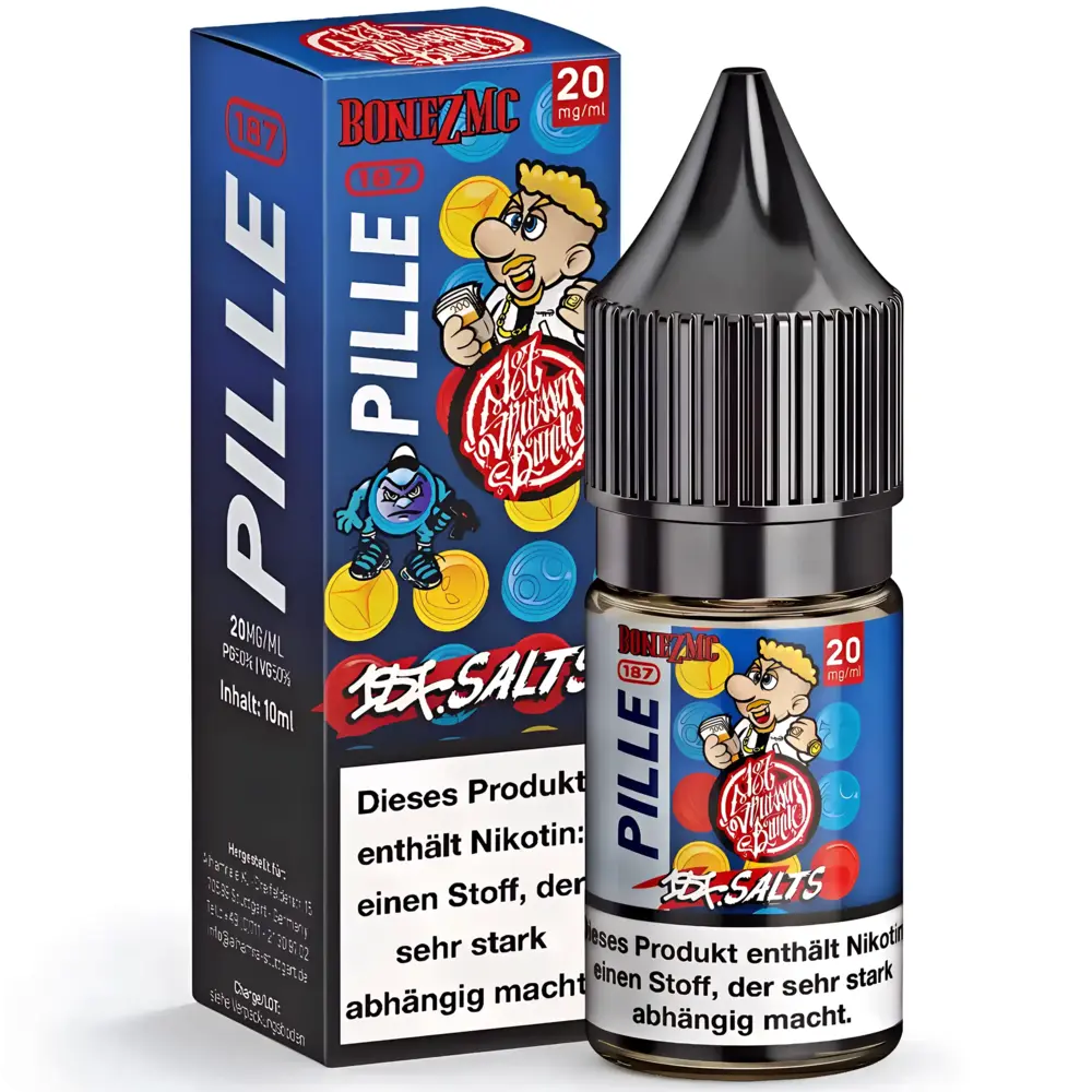 187 Strassenbande 187 Salts - Bonez MC Pille - E-Liquid - Nikotin 20 mg/ml