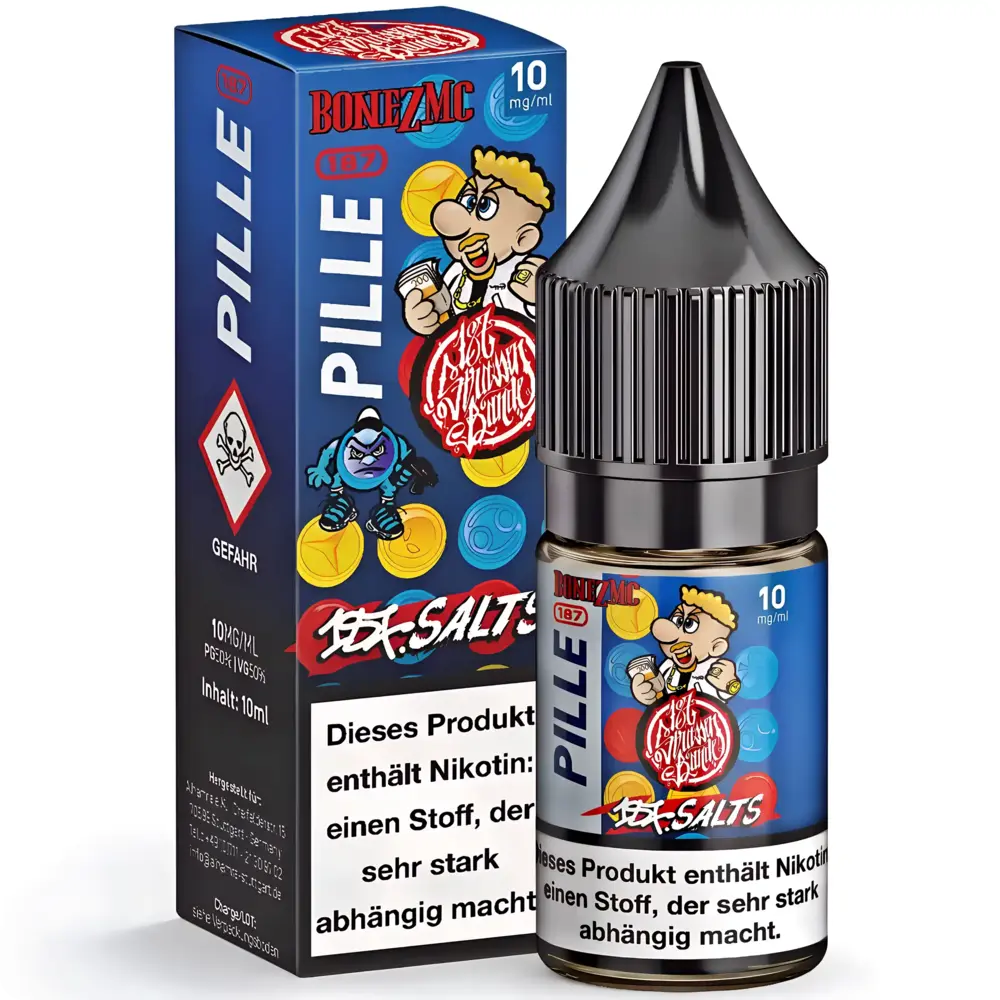 187 Strassenbande 187 Salts - Bonez MC Pille - E-Liquid - Nikotin 10 mg/ml