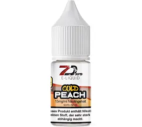 7 Days Platin Cold Peach - E-Liquid - Nikotin 15 mg/ml 7 Days Platin Cold Peach - E-Liquid - Nikotin 15 mg/ml