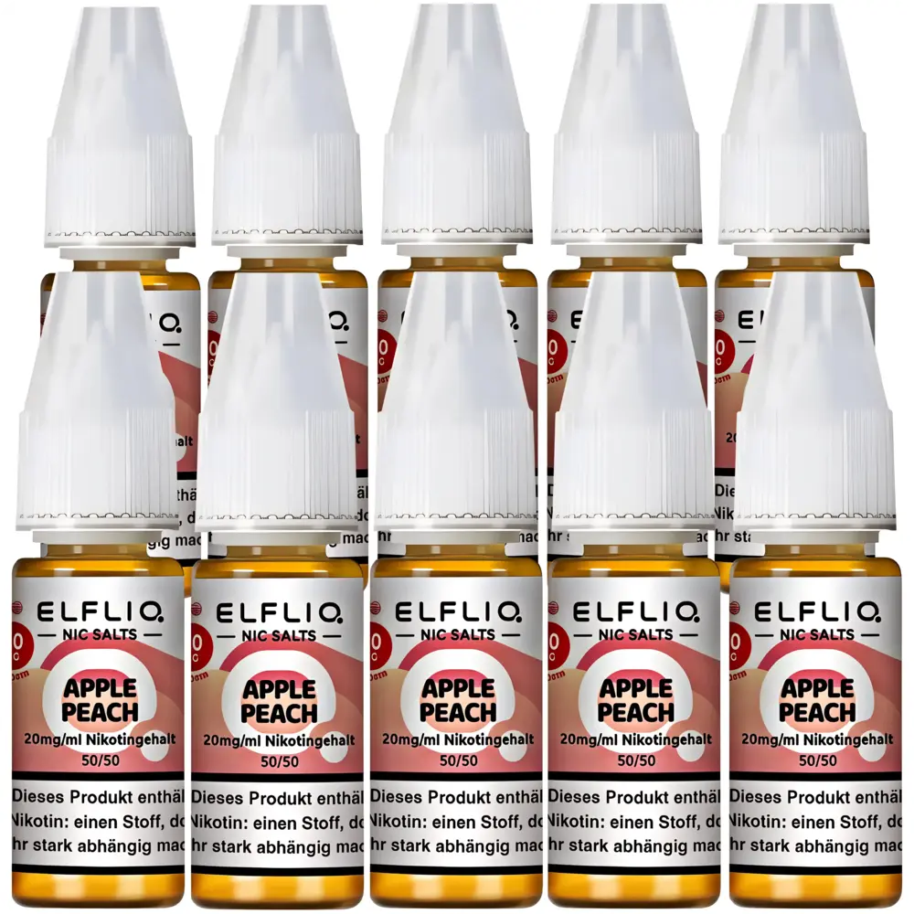 Elfliq ELFLIQ / Elfbar - Apple Peach - E-Liquid - Nikotin 20 mg/ml - 10er Pack Elfliq ELFLIQ / Elfbar - Apple Peach - E-Liquid - Nikotin 20 mg/ml - 10er Pack