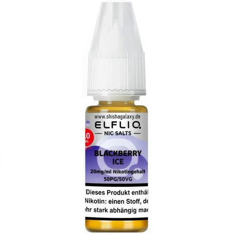 Elfliq Elfbar Elfliq - Blackberry Ice - Nikotinsalz Liquid - Nikotin 20 mg/ml - 10er Pack (100 ml)