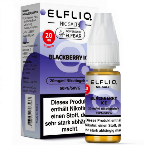 Elfliq ELFLIQ / Elfbar - Blackberry Ice - E-Liquid - Nikotin 20 mg/ml - 10er Pack
