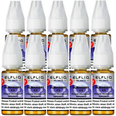 Elfliq ELFLIQ / Elfbar - Blackberry Ice - E-Liquid - Nikotin 20 mg/ml - 10er Pack