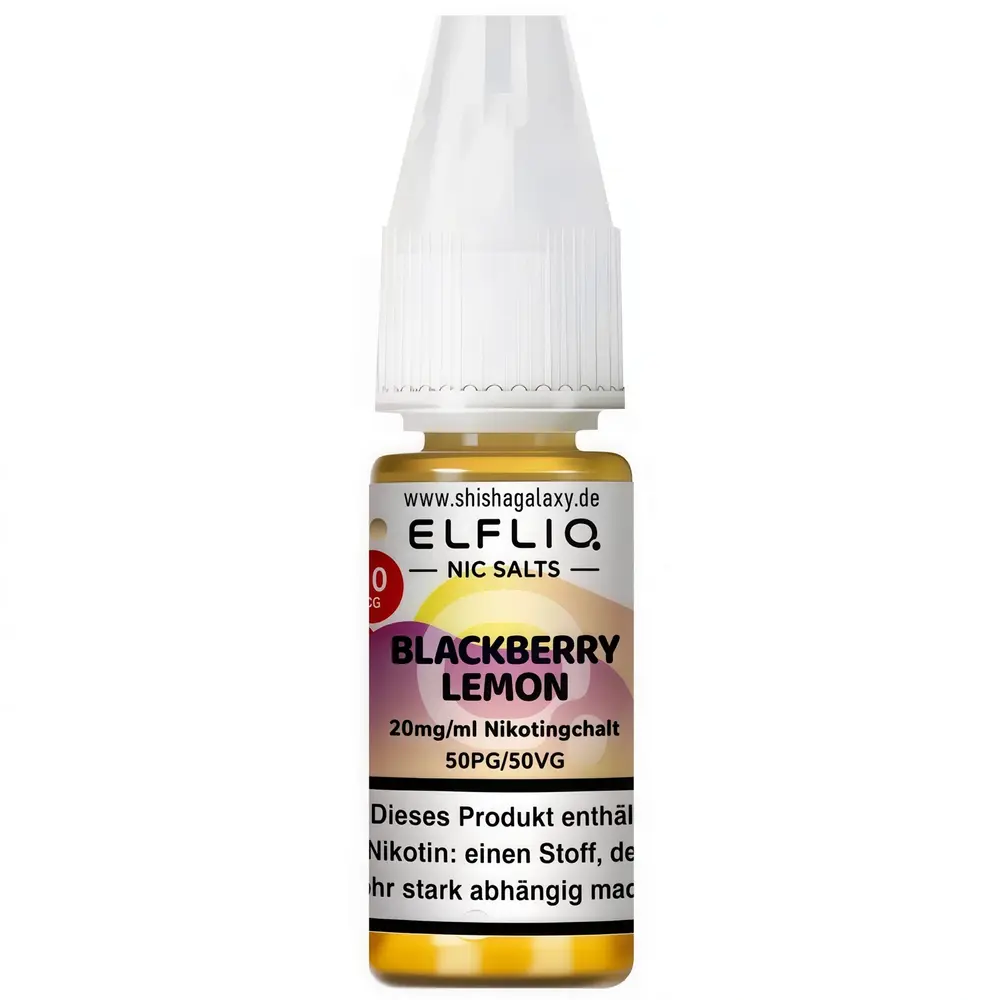 Elfliq Elfbar Elfliq - Blackberry Lemon - Nikotinsalz Liquid - Nikotin 20 mg/ml - 10er Pack (100 ml)