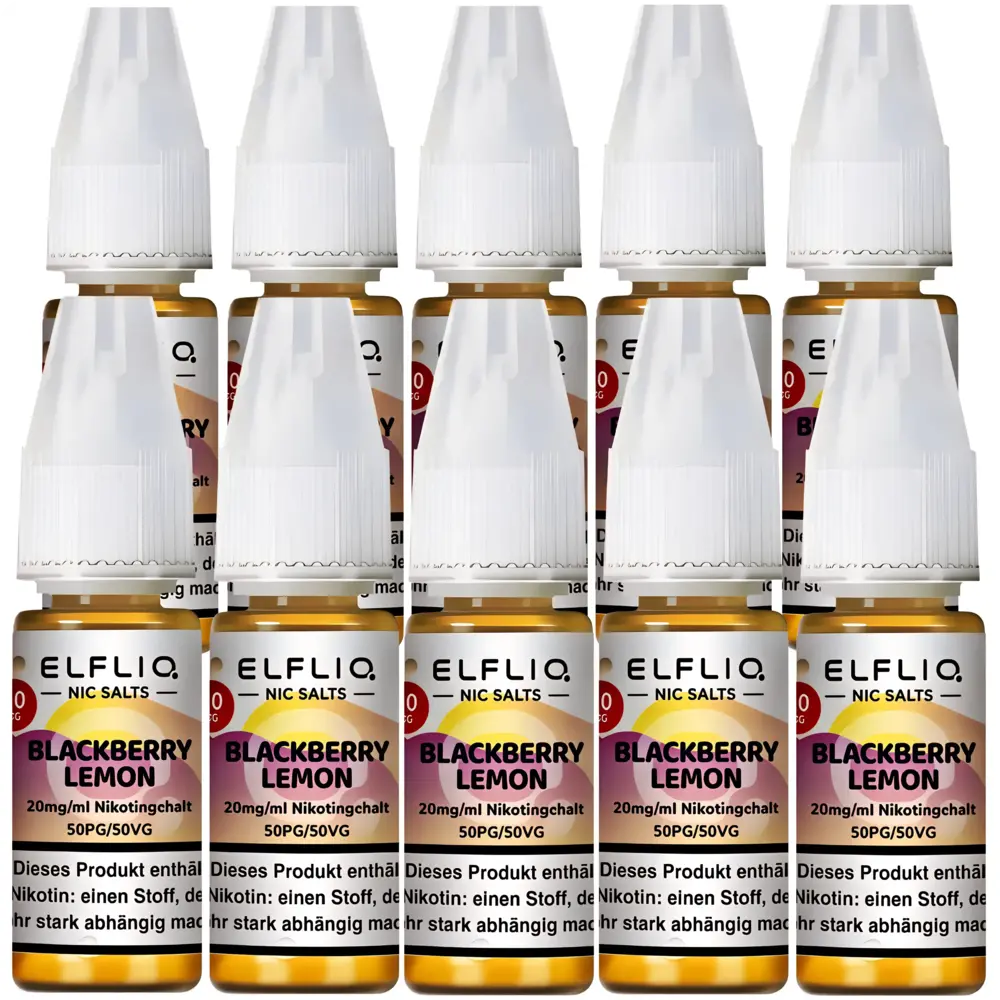 Elfliq ELFLIQ / Elfbar - Blackberry Lemon - E-Liquid - Nikotin 20 mg/ml - 10er Pack