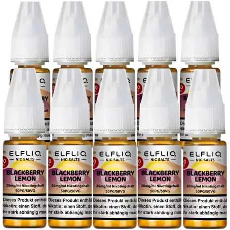 Elfliq ELFLIQ / Elfbar - Blackberry Lemon - E-Liquid - Nikotin 20 mg/ml - 10er Pack