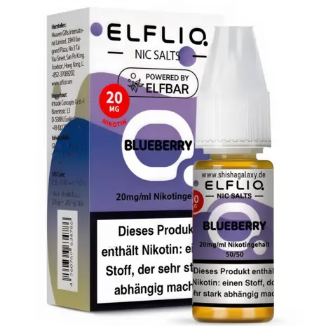 Elfliq ELFLIQ / Elfbar - Blueberry - E-Liquid - Nikotin 20 mg/ml - 10er Pack