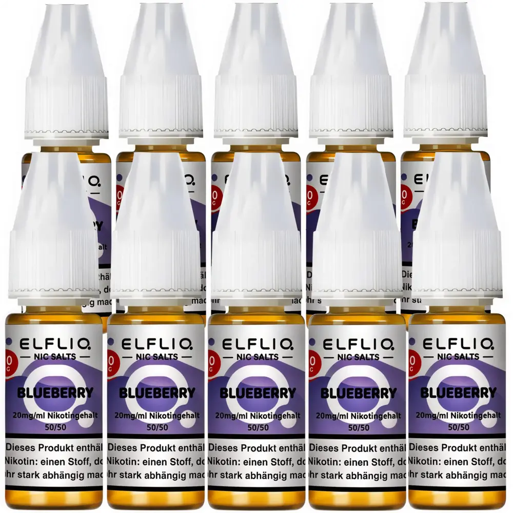 Elfliq Elfbar Elfliq - Blueberry - Nikotinsalz Liquid - Nikotin 20 mg/ml - 10er Pack (100 ml)