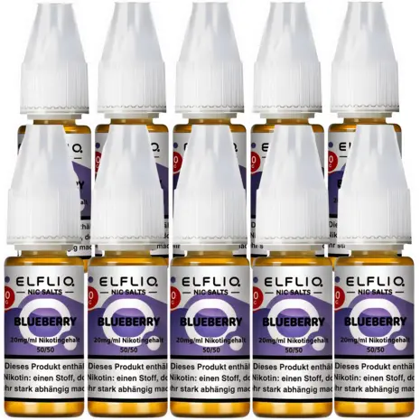 Elfliq Elfbar Elfliq - Blueberry - Nikotinsalz Liquid - Nikotin 20 mg/ml - 10er Pack (100 ml)