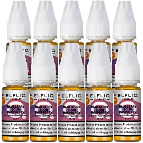 Elfliq ELFLIQ / Elfbar - Blueberry Sour Raspberry - E-Liquid - Nikotin 10 mg/ml - 10er Pack Elfliq ELFLIQ / Elfbar - Blueberry Sour Raspberry - E-Liquid - Nikotin 10 mg/ml - 10er Pack