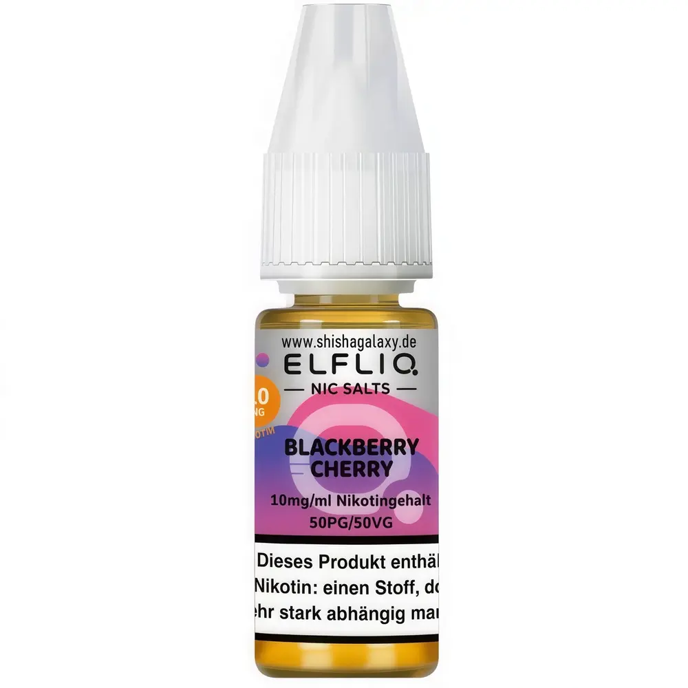 Elfliq Elfbar Elfliq - Blackberry Cherry - Nikotinsalz Liquid - Nikotin 10 mg/ml - 10er Pack (100 ml)