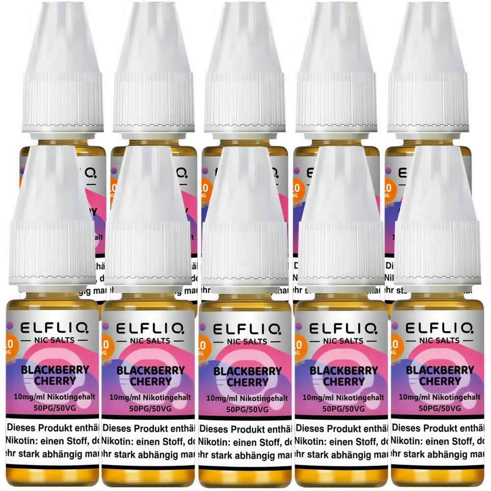Elfliq ELFLIQ / Elfbar - Blackberry Cherry - E-Liquid - Nikotin 10 mg/ml - 10er Pack Elfliq ELFLIQ / Elfbar - Blackberry Cherry - E-Liquid - Nikotin 10 mg/ml - 10er Pack