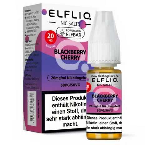 Elfliq ELFLIQ / Elfbar - Blackberry Cherry - E-Liquid - Nikotin 20 mg/ml - 10er Pack Elfliq ELFLIQ / Elfbar - Blackberry Cherry - E-Liquid - Nikotin 20 mg/ml - 10er Pack