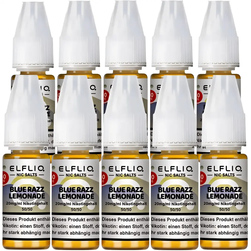 Elfliq Elfbar Elfliq - Blue Razz Lemonade - Nikotinsalz Liquid - Nikotin 20 mg/ml - 10er Pack (100 ml)