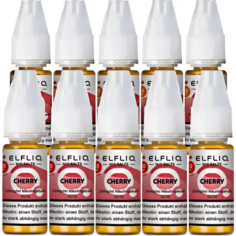 Elfliq Elfbar Elfliq - Cherry - Nikotinsalz Liquid - Nikotin 20 mg/ml - 10er Pack (100 ml) Elfliq Elfbar Elfliq - Cherry - Nikotinsalz Liquid - Nikotin 20 mg/ml - 10er Pack (100 ml)