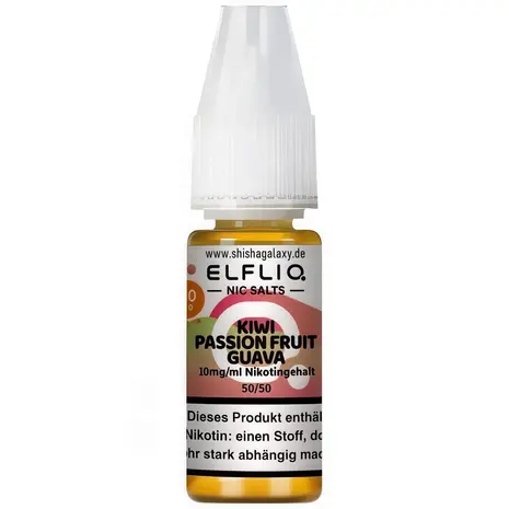 Elfliq Elfbar Elfliq - Kiwi Passionfruit Guava - Nikotinsalz Liquid - Nikotin 10 mg/ml - 10er Pack (100 ml)