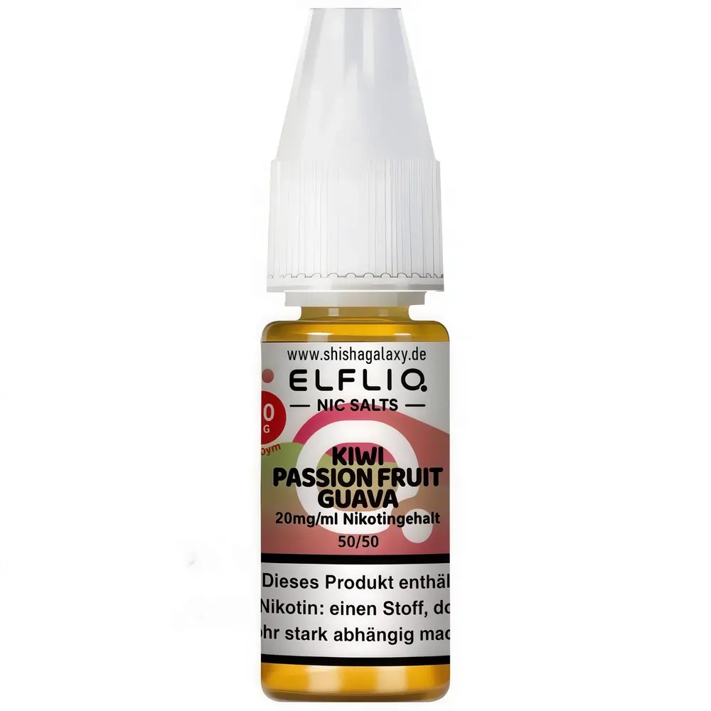 Elfliq Elfbar Elfliq - Kiwi Passionfruit Guava - Nikotinsalz Liquid - Nikotin 20 mg/ml - 10er Pack (100 ml)