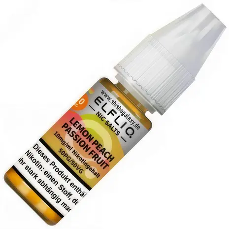 Elfliq Elfbar Elfliq - Lemon Peach Passion Fruit - Nikotinsalz Liquid - Nikotin 10 mg/ml - 10er Pack (100 ml)