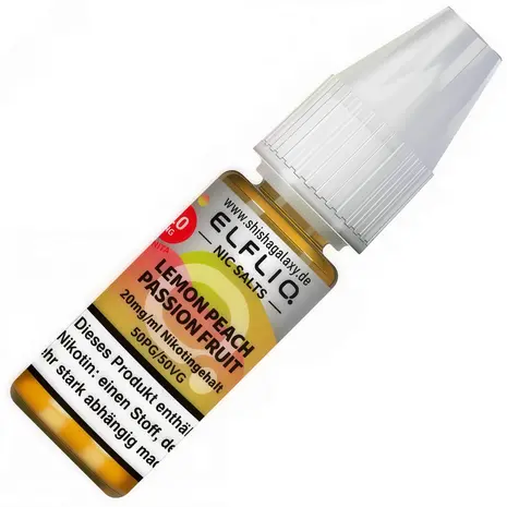 Elfliq Elfbar Elfliq - Lemon Peach Passion Fruit - Nikotinsalz Liquid - Nikotin 20 mg/ml - 10er Pack (100 ml)