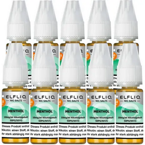 Elfliq Elfbar Elfliq - Menthol - Nikotinsalz Liquid - Nikotin 10 mg/ml - 10er Pack (100 ml)