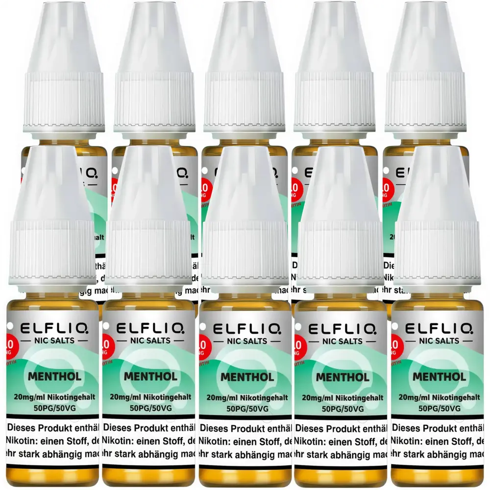 Elfliq Elfbar Elfliq - Menthol - Nikotinsalz Liquid - Nikotin 20 mg/ml - 10er Pack (100 ml)