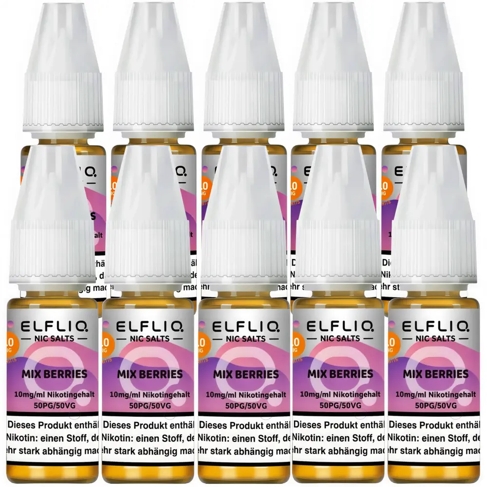 Elfliq Elfbar Elfliq - Mix Berries - Nikotinsalz Liquid - Nikotin 10 mg/ml - 10er Pack (100 ml)