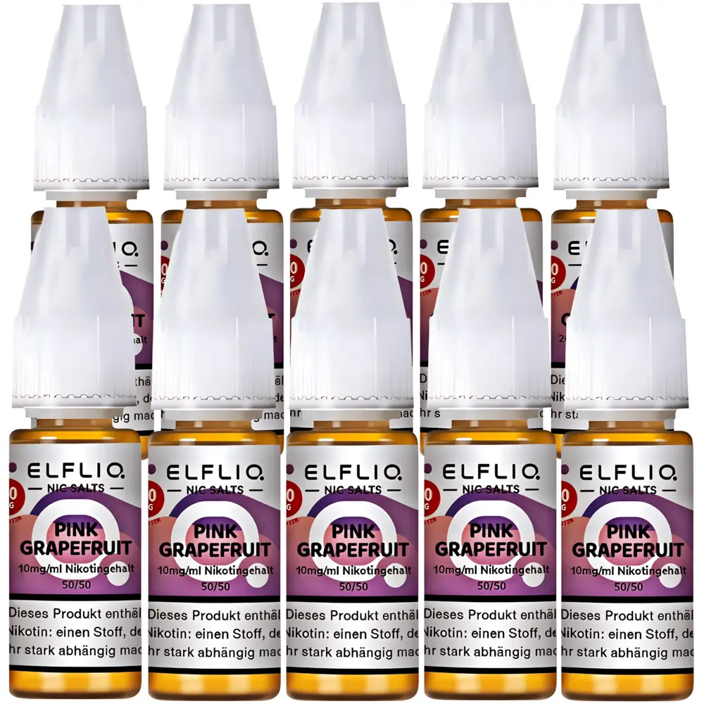 Elfliq Elfbar Elfliq - Pink Grapefruit - Nikotinsalz Liquid - Nikotin 10 mg/ml - 10er Pack (100 ml)