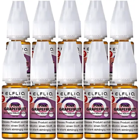 Elfliq Elfbar Elfliq - Pink Grapefruit - Nikotinsalz Liquid - Nikotin 10 mg/ml - 10er Pack (100 ml)