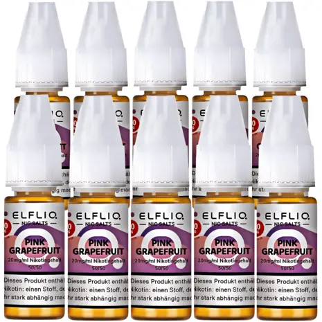 Elfliq Elfbar Elfliq - Pink Grapefruit - Nikotinsalz Liquid - Nikotin 20 mg/ml - 10er Pack (100 ml)