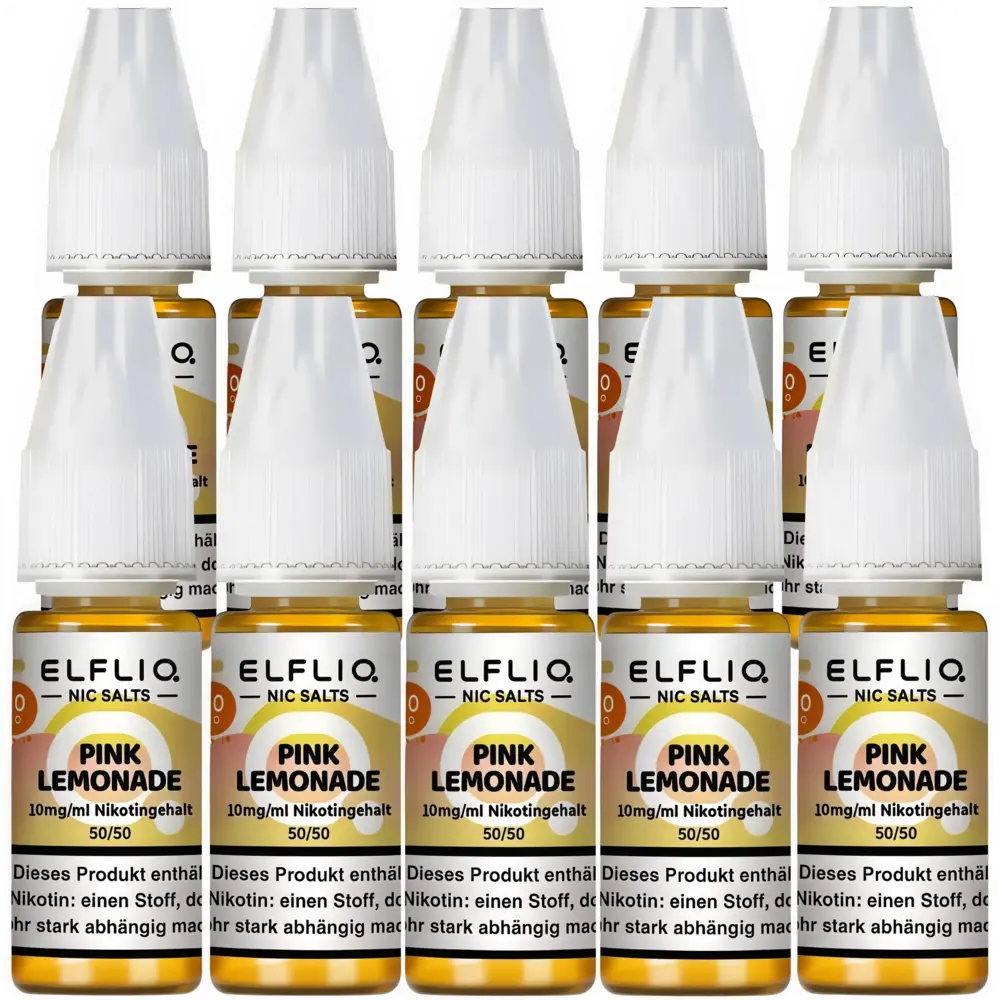 Elfliq Elfbar Elfliq - Pink Lemonade - Nikotinsalz Liquid - Nikotin 10 mg/ml - 10er Pack (100 ml)