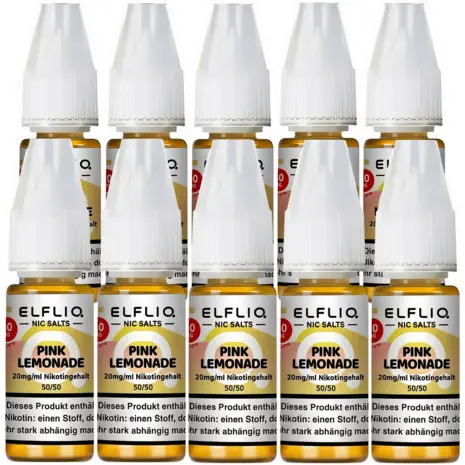 Elfliq Elfbar Elfliq - Pink Lemonade - Nikotinsalz Liquid - Nikotin 20 mg/ml - 10er Pack (100 ml)