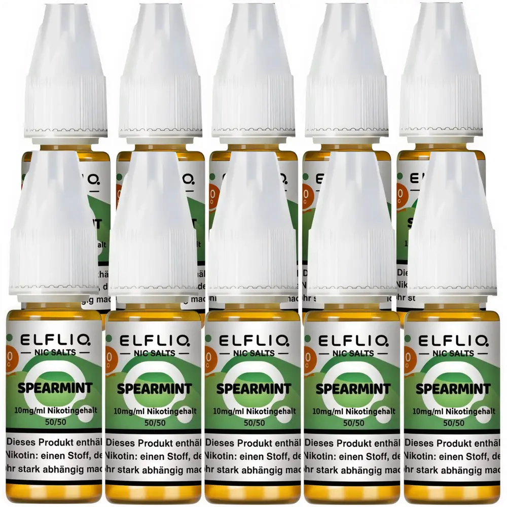 Elfliq Elfbar Elfliq - Spearmint - Nikotinsalz Liquid - Nikotin 10 mg/ml - 10er Pack (100 ml)