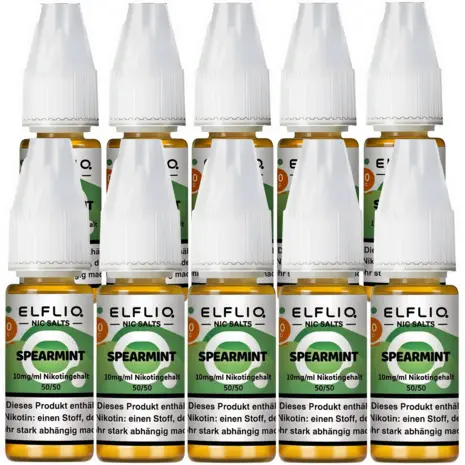 Elfliq Elfbar Elfliq - Spearmint - Nikotinsalz Liquid - Nikotin 10 mg/ml - 10er Pack (100 ml)