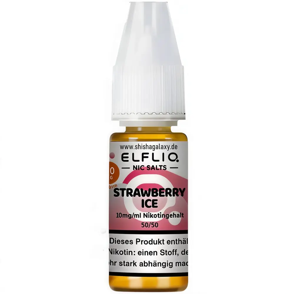 Elfliq Elfbar Elfliq - Strawberry Ice - Nikotinsalz Liquid - Nikotin 10 mg/ml - 10er Pack (100 ml)