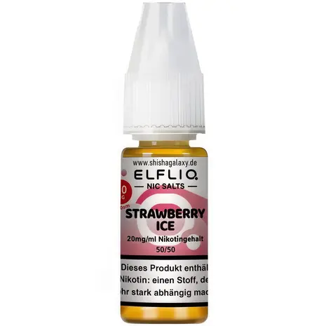 Elfliq Elfbar Elfliq - Strawberry Ice - Nikotinsalz Liquid - Nikotin 20 mg/ml - 10er Pack (100 ml)