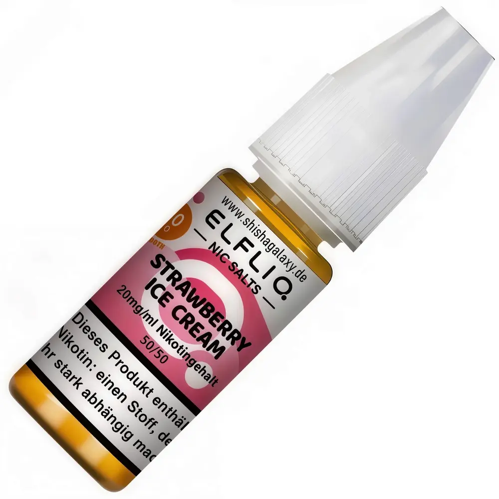 Elfliq Elfbar Elfliq - Strawberry Ice Cream - Nikotinsalz Liquid - Nikotin 20 mg/ml - 10er Pack (100 ml)
