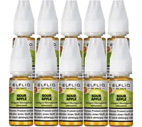 Elfliq Sour Apple - Nikotinsalz Liquid - Nikotin 10 mg/ml - 10er Pack