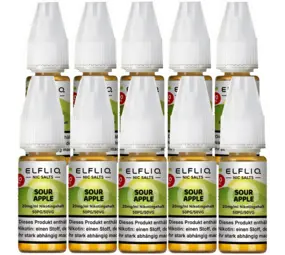 Elfliq Sour Apple - Nikotinsalz Liquid - Nikotin 20 mg/ml - 10er Pack
